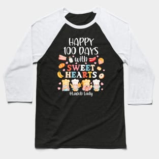 100 Days Of School Cafeteria Lunch Lady Funny Cute Gnome Baseball T-Shirt